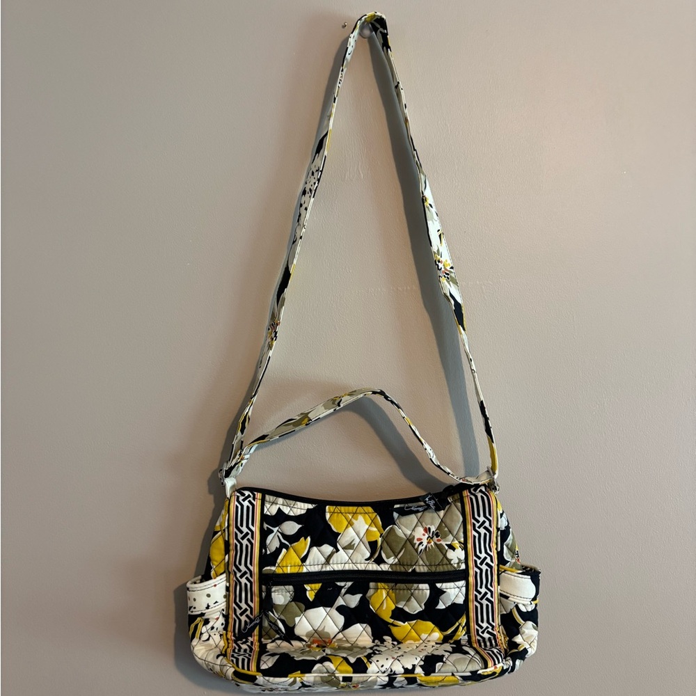Excellent conditionVera Bradley Quilted Shoulder Bag - Yellow, Black, and White